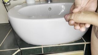 Close up masturbation of my uncircumcised cock