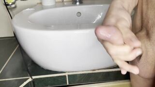 Close up masturbation of my uncircumcised cock