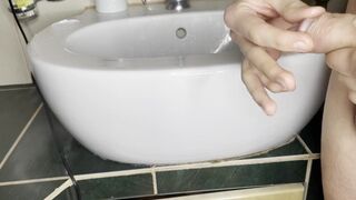 Close up masturbation of my uncircumcised cock