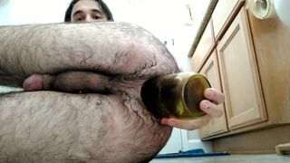 INSANE Anal Insertion! Man Puts HUGE Wine Bottle up his Ass ALL THE WAY In! Extreme Anal Stretching - 15 image