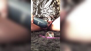 sissy boi vinny CD vibes in panties cums in shot glass - 3 image