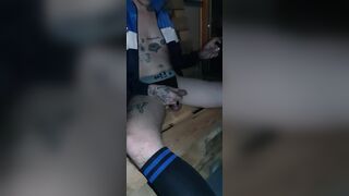 SMOKING ON THE BALCONY AND SHOWING OFF MY COCK - 13 image