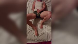 Hot Boy Plays with Toys and Cums on his Feet - 2 image