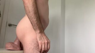 Cute Boy Riding Huge Dildos to 4 Hands Free Cumshots - 10 image
