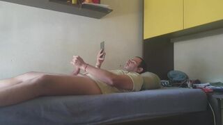 Speaking with one fan and do handjob - 15 image