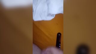 Turned horny in bed and wasted - cumshot