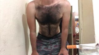 Hard Perfect Hairy Body Solo Guy I Ejaculate by Fucking my Hand - 2 image