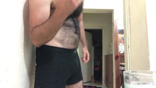 Hard Perfect Hairy Body Solo Guy I Ejaculate by Fucking my Hand - 4 image