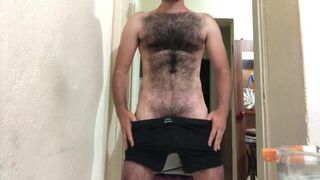 Hard Perfect Hairy Body Solo Guy I Ejaculate by Fucking my Hand - 9 image