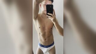 SEXY GUY PLAYING WITH HIS DICK AND ASS IN FRONT OF THE MIRROR - 9 image