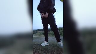 College Boy taking a Piss at Public Park - 15 image