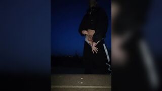 College Boy Wanks at the Public Park and Cums