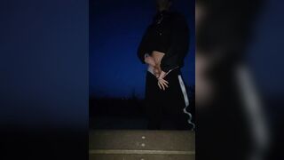 College Boy Wanks at the Public Park and Cums