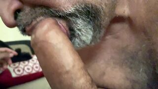 Old Man from Grindr Gives me Head - 1 image