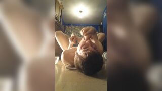 Faggot billy sloppy self deepthroat humiliation