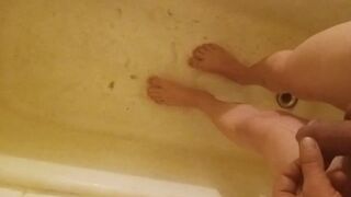 Pacing Naked and Barefoot Peeing on my Foots, in a Bathtub - 13 image