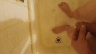 Pacing Naked and Barefoot Peeing on my Foots, in a Bathtub - 5 image
