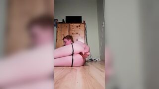 Playing with my ass trying not to cum