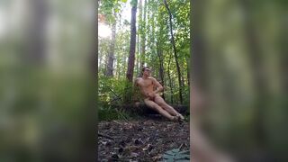 Legal Age Twink Walks and Wanks in the Woods