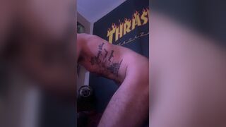 Curious straight amateur tattooed guy gets bent over - 10 image
