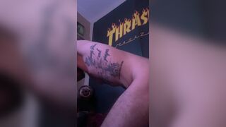 Curious straight amateur tattooed guy gets bent over - 3 image