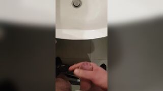 Cum in bathroom , Handjob White cock - 9 image