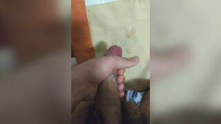Jerking my big fucking cock and shooting a hot load of cum - 14 image