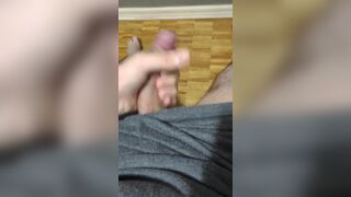 Dude wanks his big uncut cock and shoots a huge hot load - 8 image