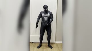 RubberVenom Jerk off with rubber toe sock