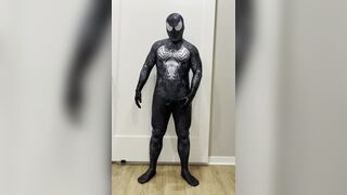RubberVenom Jerk off with rubber toe sock