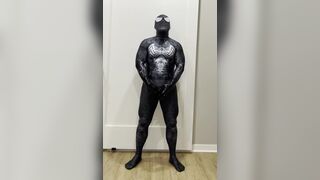 RubberVenom Jerk off with rubber toe sock