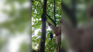 Hugging and cumming with a tree - 5 image