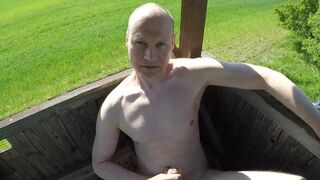 Masturbation on the high seat