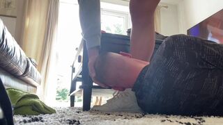 Sneaker lad finds tops online to come load his bttm boy