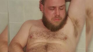 Horny piss with a stiff hairy cock - 4 image