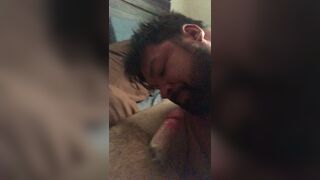 Brewster Bear doing what he does best