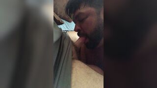 Chub Dad sucks his bear - 1 image