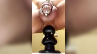 Quick ride on 4 stage rocket didlo. (Metal Chastity) - 7 image