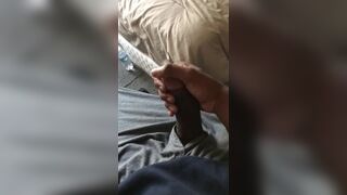 bbc stroking his cock and talking bitching until he comes - 8 image