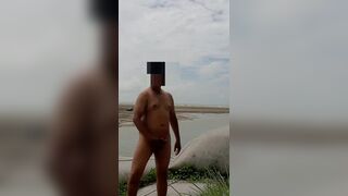 Bangladeshi boy masturbat naked walking Beach - 5 image