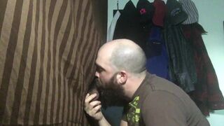 Hairy latin buddy feeds me at my gloryhole