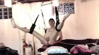 LiveNLove IN A SEX SWING GAPES HIS ASSHOLE - 3 image