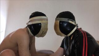 Horny Pigs Enjoying Dirty Jockstrap in Rubber