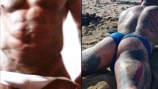Spaniard muscle tattoo show of his body - 12 image