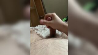 Jerk off and cum with a dildo up my ass