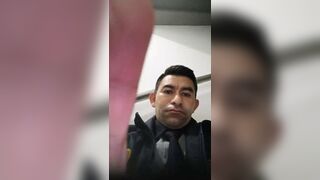 Cute colombian security guard