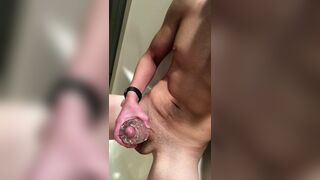 Edging, then cumming in the shower