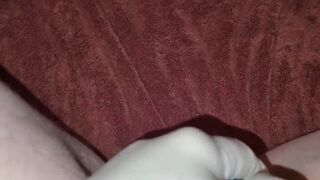 Jerking and Playing With My Little Erection and Tied Nutsack