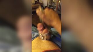 Balls Deep Fun in Silver Heels