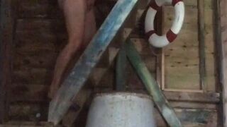 Cumming after naked workout